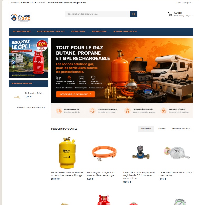 Aperçu de la page d'accueil autourdugaz.com